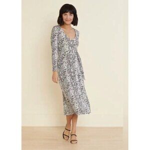 GOOD AMERICAN The Runaround Wrap Dress Python Snake Print Woman's Size 0 (XS)